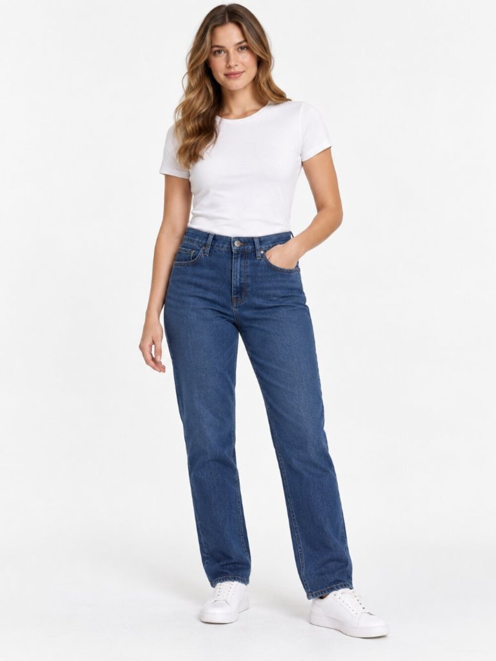 Calvin Klein Jeans Women's Straight Leg Denim W31 L32 Blue Wash